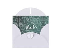 Math Lesson Word Printing Horizontal Love Buckle Pearl Paper Holiday Greeting Card With Envelopes For Friends, Family