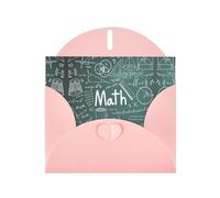Math Lesson Word Printing Horizontal Love Buckle Pearl Paper Holiday Greeting Card With Envelopes For Friends, Family