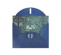 Math Lesson Word Printing Horizontal Love Buckle Pearl Paper Holiday Greeting Card With Envelopes For Friends, Family