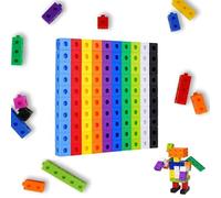 Math Linking Cubes, 100 Math Cube Manipulatives with Math Connection Cube, Math Block Toys Math Cubes Maths Cubes Educational Number Blocks Learning Resources,Gifts for girls and boys ages 3-8