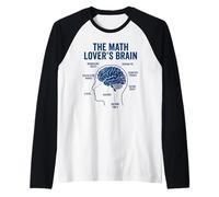 Math Lover's Brain Funny Pi Day Algebra Geometry Nerd Raglan Baseball Tee