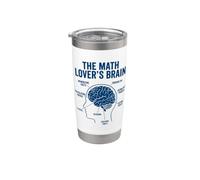 Math Lover's Brain Funny Pi Day Algebra Geometry Nerd Stainless Steel Insulated Tumbler