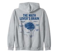 Math Lover's Brain Funny Pi Day Algebra Geometry Nerd Zip Hoodie