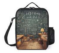 Math Lunch Bag for Women Men, Portable Small Lunch Tote Bags with Adjustable Shoulder Strap, Insulated Lunchbox Leakproof Cooler Bag for Work Picnic Travel