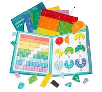 Math Manipulative Magnetic - Classroom Learning Tool, Concrete Counter Kit | Ten-frame Visual Module, Digit Token Set, Symbol Tile Strip, Grid Block Panel, Hands-on Numeral Puzzle For Kids And Educato
