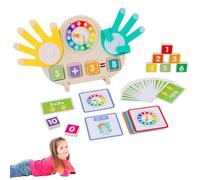 Math Manipulatives Addition Subtraction Game, Math Manipulatives Number Counting Blocks, Digital Card Design And Clock Board, for 3-8 Years Old Boys Girls Children Toddler (C#1-2 PCS)