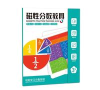 Math Manipulatives Fraction Tiles Circles and Strips Math Educational Tool for Preschool Hands on Fraction Activities
