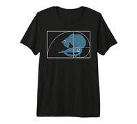 Math Mathematics Fibonacci Sequence Cat Golden Ratio Premium T-Shirt