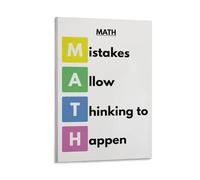 MATH - Mistakes Allow Thinking To Happen, Math Classroom Educational Chart Poster 20x30inch(50x75cm)