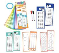 Math Multiplication Flash Cards - Coated Tear Proof Cards | Educational | Question Answer Side Flexible Learning Tool, Durable Compact for Child Learning Travel Gift
