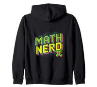 Math Nerd Retro Pixel Style Pi Day STEM Humor Zip Hoodie