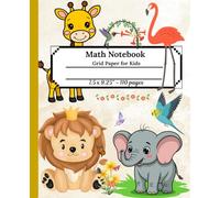 Math Notebook: Cute Animal Math Grid Notebook for Kids / Practice, Counting & Problem Solving