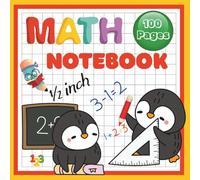 Math Notebook for Kids - 8.5 x 8.5, 100 Pages | Large ½ Inch Squares: Handwriting Practice Pages | Perfect for Preschool and Kindergarten Kids