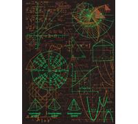 Math Notebook for Students, Equations and Geometry Notes, Numbered Pages, Table of Contents, 120 pages, 8.5"x11", 0.5" Grid Lined White Paper