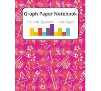Math Notebook Graph Paper: Perfect for Students, Teachers & Engineers | 0.5" Quad Ruled Graph Paper | Ideal for Math, Geometry, Algebra & Science ... Cover | 8.5" x 11" Notebook with 120 Sheets