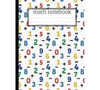 Math Notebook: ¾ Inch Large Grid Graph Paper Composition Notebook for Elementary Grades K-2