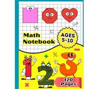 Math Notebook Squares: Lined Graph Paper Composition Notebook: 120 Pages Quad Ruled Grid Paper for Math, Geometry and Drawing Practice | Graph Notebook for Kids Ages 5-10