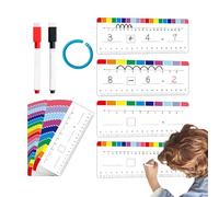 Math Number Beam Additions Subtraction Games Erasable Double-Sided Math Learning Toys with Storage Ring for Children Girls Home Nursery Classroom School Birthday Travel