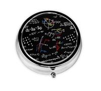 Math PatternMeta Pill Box 3 Compartment Medicine Case,Portable Organizer
