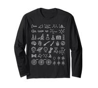 Math Physics Astronomy Biology Chemistry Science Doodle Long Sleeve T-Shirt