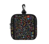 Math Physics Formula, Coin Purse Square Zipper Storage Bag, Change Pouch with Lobster Buckle Clasp Buckle, Change Purse