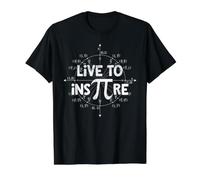Math Pi Live to Inspire Pi Symbol 3.14 Math Teachers Value Graphic T-Shirt, Men, Black, XL