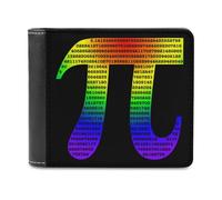 Math PI Printed Bifold Wallet with Hidden Compartments Pocket Money and Credit Card Holder for Men Women