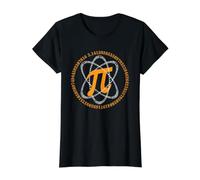 Math Pi Shirt Atom Pi Symbol Pi Day Science Math Teacher Value Graphic T-Shirt, Women, Black, M