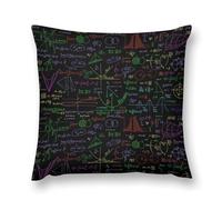 Math Plots Formulas Calculations Plush Throw Pillow Covers Decorative Boho Pillowcase for Farmhouse Home 1 Pcs