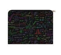 Math Plots Formulas Calculations Travel Cosmetic Bags Toiletry Pouch Makeup Purses Organizer Storage Case