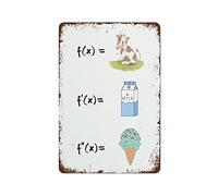 Math Poster Math Classroom Decor High School Calculus Poster Funny Math Posters Deriva Best Vintage Fun Home Retro Metal Tin Sign 8X12 Inches