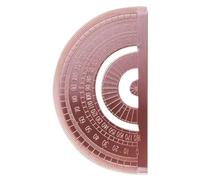 Math Protractor for Geometry- 10.2 * 7.5cm Maths Protractor Set Rulers | Copper Maths Learning Ruler | 180 Degree Protractors for Woodworking, School, Students, Drafting, Carpentry, Construction