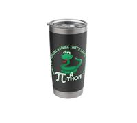 Math Pun Pi-Thon Funny Snake Mathematics Meme Happy Pi Day Stainless Steel Insulated Tumbler