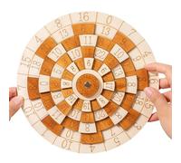 Math Puzzle Game, Wooden Math Game,Rotating Wheel Design Brain Teaser Puzzle | For Desktop Travel Entertainment Exploration Calculation Training