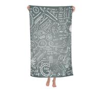 Math Question Bath Towel, 130x80cm Printed Soft Skin-Friendly Quick-Dry Towel, Travel Swimming Outdoor Blanket