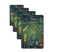 Math Question Car Air Fresheners Cards Set of 4 Pieces,Long-Lasting Car Aromatherapy Tablets Hanging Scented Cards for Wardrobe Bathroom Rearview Mirror Hanging Ornament