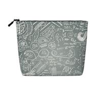 Math Question Cosmetic Bag for Women- Portable Travel Organiser, Toiletry Bag with Zip Closure