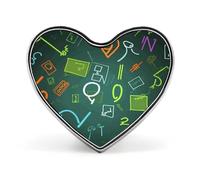 Math Question Heart Love Lapel Pin Cute Cool Fun Button Lapel Metal Heart Brooch Badge Shirt Brooch Pins for Men Women Personalized Crafts & Gift