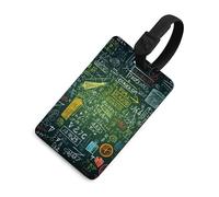 Math Question Luggage Tag for Suitcases TSA Approved with Name Id Card Suitcase Tags Identifiers Black Strap Clear Window Personalized Baggage Tag for Cruise Airport Travel Essentials