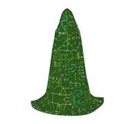 (Math question) Print Hooded Cape For Teenagers Costume Party, Halloween Hooded Cape Soft and Elastic,M