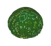 Math Question Print Premium Double Layer Shower Cap For Women With Reusable Shower Cap For Hair - Waterproof Plastic Cap - Shower Caps For Long, Short And Curly Hairs