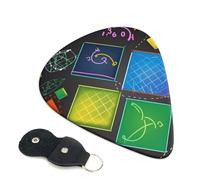 Math Quiz Guitar Plectrums, 6 Guitar Plectrums, Double Sided Printing, For Acoustic Guitar, Bass, Ukulele, Electric Guitar (0.46 Mm 0.71 Mm 0.96 Mm)