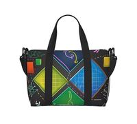 Math Quiz Travel Tote Bag Unisex, Water-Resistant Weekend Gym Bag, Large Capacity Adjustable Shoulder Strap Travel Bag