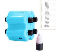 Math Roller Stamp - ABS 9 x 9 x 9 cm | Addition Subtraction Stamp | Digital Pad Roller | Tool 4 in 1 Exercises Empty Boxes Learning School Home Teacher Student Daily Use