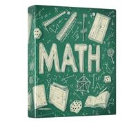 Math Ruler Green Book Blue 3 - Ring Binders with 1.57" Round Rings Fit 200 Sheets of 8.5x11 Inches Paper for Classroom School Home Office Meeting, 12.4x10.63x2.36 Inches