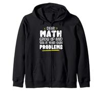 Math Saying Math Grow And Solve Problems By Yourself Zip Hoodie