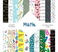 Math Scrapbook Paper: | Math Craft Paper | 8.5 x 8.5 inch | Math Themed Patterns | 40 patterned double sided sheets (20 designs) |
