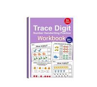 Math Skills Workbook for Early Learners Beginner Practice Book with Step by Step Instructions and Educational Activities (Purple, 24X16CM)