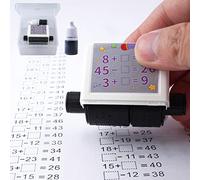 Math Stamp Roller Additions and Subtraction Roller Digital Teaching Stamp Random Arithmetic Roll Stamp Maths Roller Stamp Children for Within 100 Questions for Math Exercise (C)