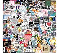 Math Stickers 108Pcs Waterproof Funny Arithmetic Stickers for Laptop Luggage Computer Phone Skateboard Water Bottle Guitar Bicycle Car,Vinyl Cartoon Mathematics Stickers for Kids Teens Adults